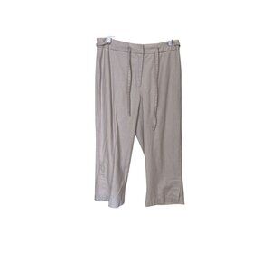 Christopher & Banks  Wrinkle Free Linen Blend Cropped Pants Sz  8‎ Beige Beachy